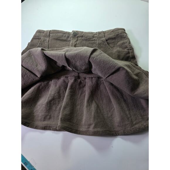 PRINCESS POLLY Brown Dapperton Corduroy Low Rise Mini Skirt SZ 10 - Picture 4 of 8